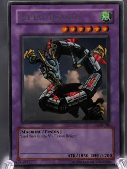 Vintage Yu-Gi-Oh! TCG Metal Dragon LOB-102 Rare MINT - Image 1