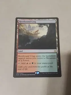 MTG Rootbound Crag Ixalan 256/279 Rare Land NM Magic the Gathering Card - Image 1