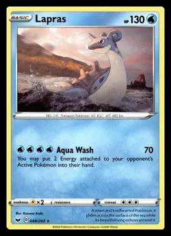 Lapras Rare 048/202 SWSH01: Sword & Shield Base Set Pokemon Card - Image 1