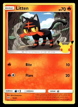 Litten - 15/25 Promo 015/025 McDonald's 25th Anniversary Promos Pokemon Card - Image 1