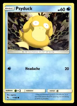 Psyduck Common 11/68 Hidden Fates Pokemon Card - Image 1