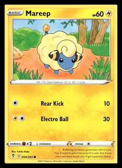 Mareep Common 054/203 SWSH07: Evolving Skies Pokemon Card - Image 1