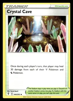 Crystal Cave Uncommon 144/203 SWSH07: Evolving Skies Pokemon Card - Image 1