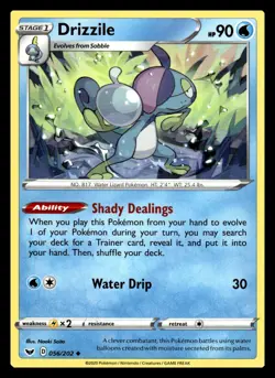 Drizzile (056) Uncommon 056/202 SWSH01: Sword & Shield Base Set Pokemon Card - Image 1