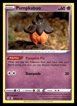 Pumpkaboo Common 076/203 SWSH07: Evolving Skies Pokemon Card - Image 1