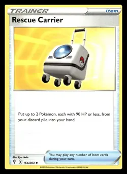 Rescue Carrier Uncommon 154/203 SWSH07: Evolving Skies Pokemon Card - Image 1