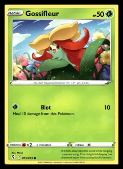 Gossifleur Common 015/203 SWSH07: Evolving Skies Pokemon Card - Image 1