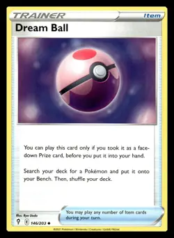 Dream Ball Uncommon 146/203 SWSH07: Evolving Skies Pokemon Card - Image 1