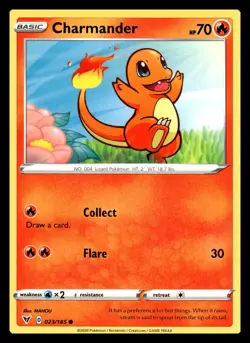 Charmander Common 023/185 SWSH04: Vivid Voltage Pokemon Card - Image 1