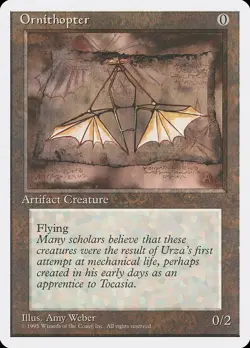 Ornithopter 341 4ED 1995 Artifact Creature Flying Colorless Weber MTG Uncommon - Image 1