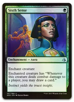 Sixth Sense #187 (Foil) (LP) Amonkhet AKH Magic MTG - Image 1