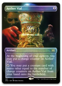 Aether Vial (Borderless) #391 (Foil) (LP) Double Masters 2022 2X2 Magic MTG - Image 1
