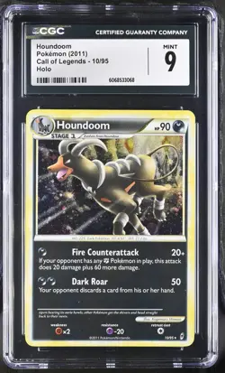 CGC 9 MINT Houndoom 2011 Call of Legends 10/95 Holo Pokemon Card - Image 1