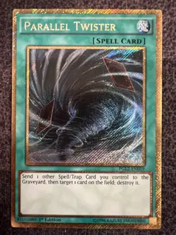 Yugioh Parallel Twister PGL2-EN019 Gold Secret Rare 1st Edition NM - Image 1