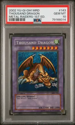 💎 PSA 10 Thousand Dragon 1st Ed Yugioh MRD-143 metal lob bgs 💎 - Image 1