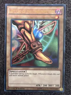 Yugioh Left Leg of the Forbidden One YGLD-ENA19 Ultra Rare 1st Edition NM - Image 1