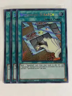 Yugioh! TCG Secret Rare 1st Edition 3x Playset Speedroid Scratch BROL-EN035 NM - Image 1