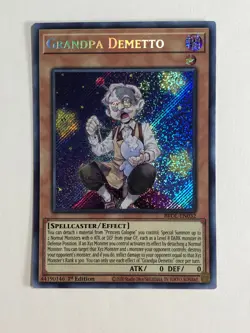 Yugioh! TCG Secret Rare 1st Edition Grandpa Demetto BROL-EN032 NM - Image 1