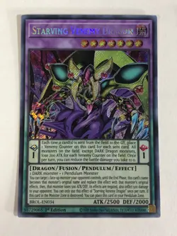 Yugioh! TCG Secret Rare 1st Ed 3x Playset Starving Venemy Dragon BROL-EN034 NM - Image 1