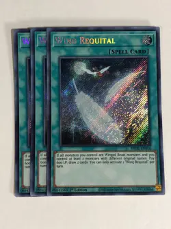 Yugioh! TCG Secret Rare 3x Playset Wing Requital BROL-EN016 Near Mint - Image 1