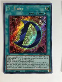 Yugioh! TCG Secret Rare 1st Edition D Force BROL-EN009 - Image 1