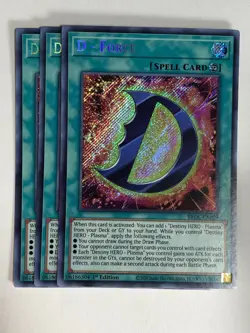 Yugioh! TCG Secret Rare 1st Edition D Force 3x Playset BROL-EN009 - Image 1