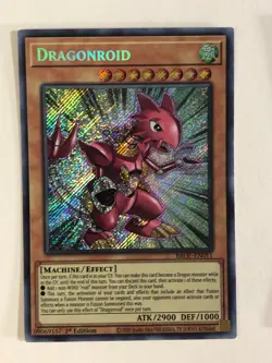 Yugioh! TCG Secret Rare 1st Edition Dragonroid BROL-EN011 Near Mint - Image 1