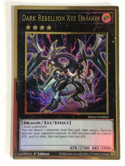 Yugioh! TCG Premium Gold Rare 1st Edition Dark Rebellion XYZ Dragon MAGO-EN032 - Image 1