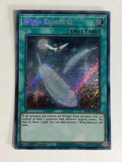 Yugioh! TCG Secret Rare 1st Edition Wing Requital BROL-EN016 Near Mint - Image 1