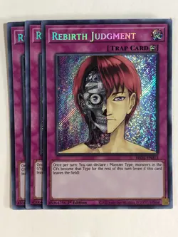 Yugioh! TCG Secret Rare 1st Edition 3x Playset Rebirth Judgement BROL-EN011 NM - Image 1
