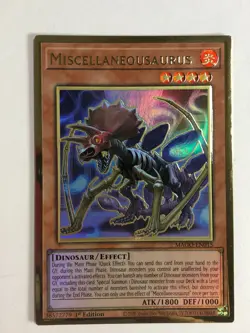 Yugioh! TCG Premium Gold Rare 1st Edition Miscellaneousaurus MAGO-EN015 NM - Image 1