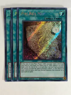 Yugioh! TCG Secret Rare 1st Edition 3x Playset Piri Reis Map BROL-EN023 - Image 1