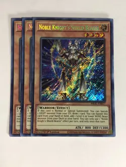 Yugioh! TCG Secret Rare 3x Playset Noble Knight's Shield Bearer BROL-EN017 - Image 1
