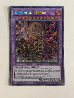 Yugioh! TCG Secret Rare 1st Edition Infernoid Tierra BROL-EN082 NM - Image 1