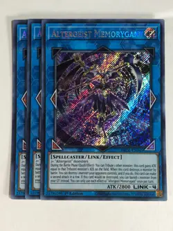 Yugioh! TCG Secret Rare 1st Edition 3x Playset Altergeist Memorygant BROL-EN045 - Image 1