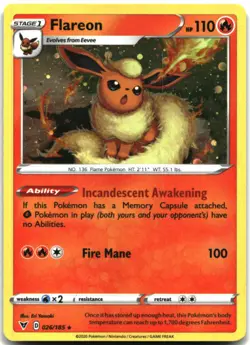 Pokemon Flareon - (Cosmos Holo) HOLO Promo Miscellaneous Cards & Products 026/18 - Image 1