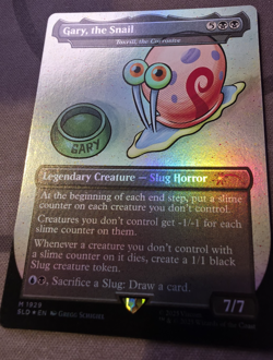 MTG Gary, the Snail Toxrill Rainbow Foil - Spongebob Card 1929 NM Fast Ship - Image 1