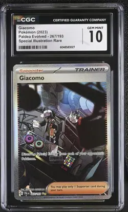 ✨✨ CGC 10 Giacomo 267/193 Paldea Evolved Secret Illustration Rare Pokemon Card - Image 1