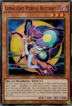SHVI-EN009 LUNALIGHT PURPLE BUTTERFLY COMMON 1ST EDITION YuGiOh CARD - Image 1