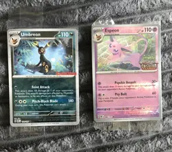 Umbreon & Espeon Pokemon Obsidian Flames GameStop Exclusive Sealed Cards - Image 3