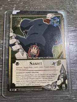 Naruto TCG CCG Sasori 481 1st Edition Card Super Rare English LP Holo Foil - Image 1