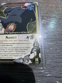 Naruto TCG CCG Sasori 481 1st Edition Card Super Rare English LP Holo Foil - Image 3