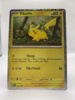 Pokemon Pikachu Card - Holographic Rare 002/015 McDonald’s TCG POKEMON-EXCELLENT - Image 1