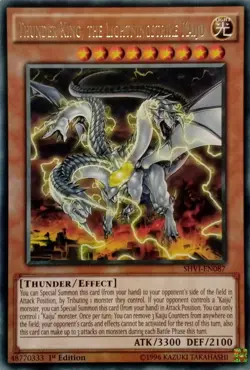 SHVI-EN087 THUNDER KING, THE LIGHTNINGSTRIKE KAIJU RARE 1ST EDITION YuGiOh CARD - Image 1