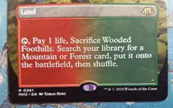 MtG borderless Wooded Foothills (#361) ×1 MH3 - NM FREE NEXT DAY SHIPPING! - Image 4