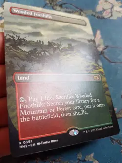 MtG borderless Wooded Foothills (#361) ×1 MH3 - NM FREE NEXT DAY SHIPPING! - Image 5