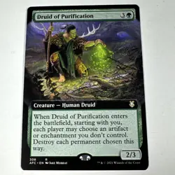 Druid of Purification Extended Art Rare #308 Regular NM/MINT Commander: AFC - Image 1
