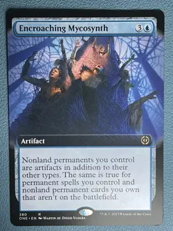 MTG Encroaching Mycosynth (Extended Art) Phyrexia ONE NM - Image 1