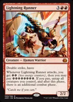 Lightning Runner - Aether Revolt #090/184 MTG Magic The Gathering - Image 1