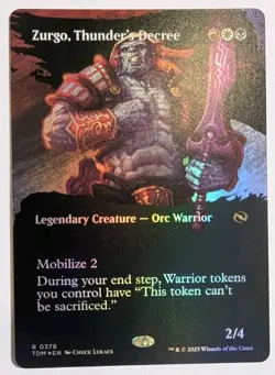 Zurgo, Thunder's Decree (Borderless) Tarkir: Dragonstorm Foil - Image 1